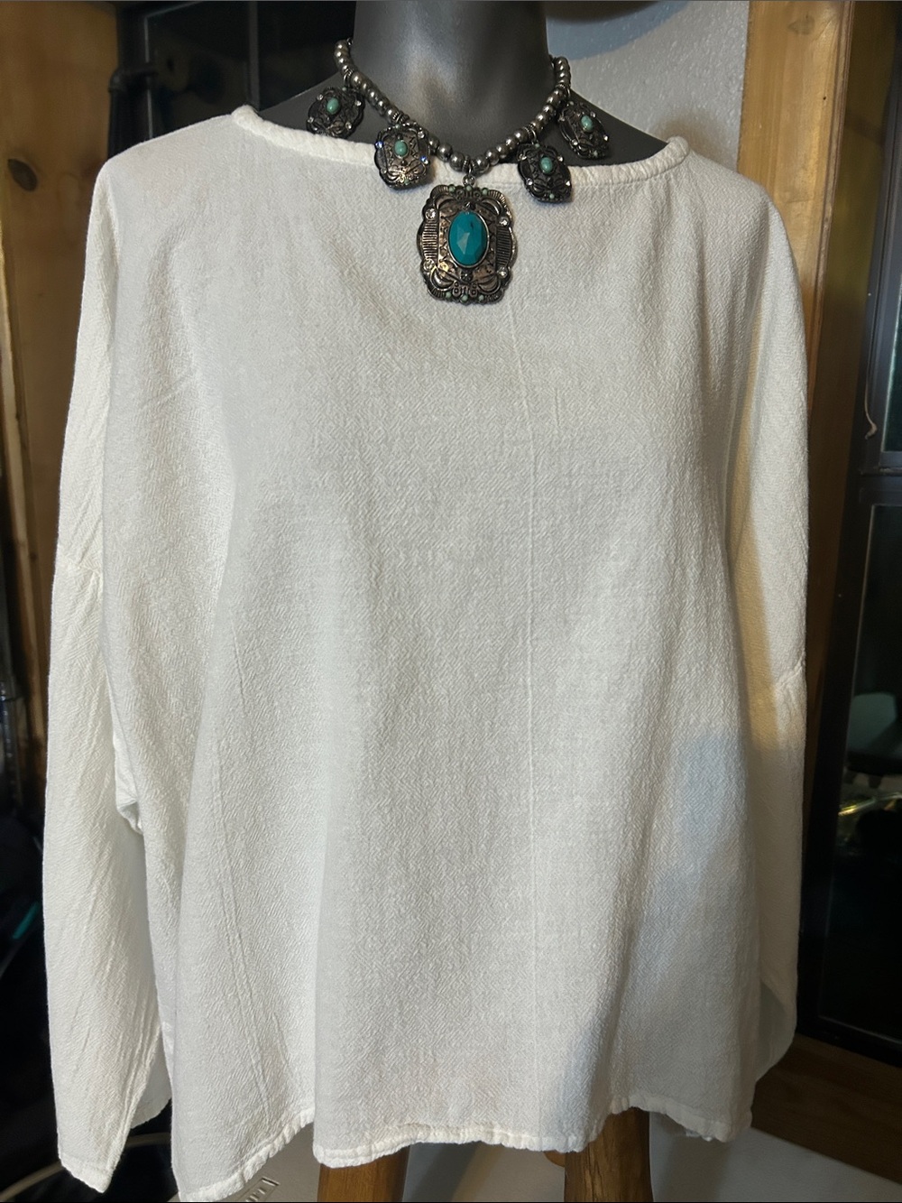 Oh My Gauze! Cream Boatneck Gauze Tunic